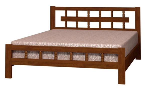 Двуспальная кровать Натали-5 (Орех) 160х200 в Йошкар-Оле - изображение