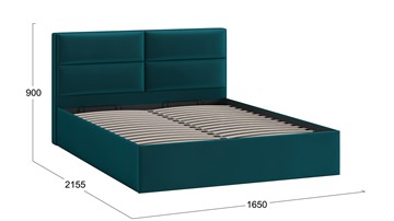 Двуспальная кровать с механизмом Глосс Тип 1 (Велюр Confetti Izumrud) в Йошкар-Оле - предосмотр 1