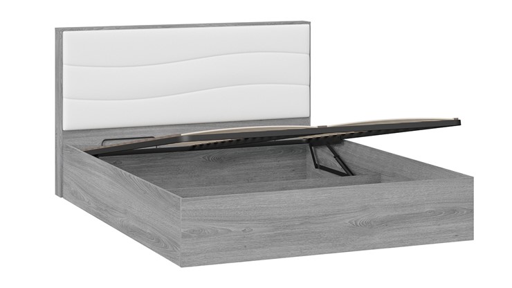 Двуспальная кровать с механизмом Миранда тип 1 (Дуб Гамильтон/Белый глянец) в Йошкар-Оле - изображение 3
