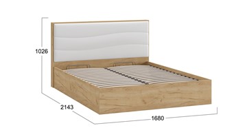 Кровать с механизмом 2-спальная Миранда тип 1 (Дуб крафт золотой/Белый глянец) в Йошкар-Оле - предосмотр 1