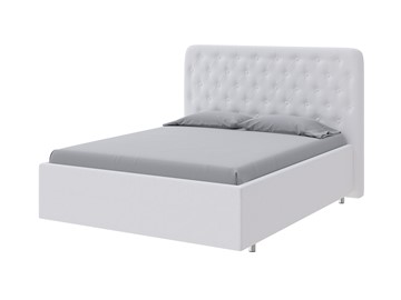 Кровать с мягким изголовьем Classic Large 90х200, Экокожа (Белый) в Йошкар-Оле