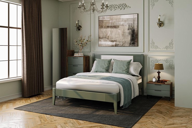 Кровать 1.5-спальная Бетти из массива сосны (Оливковый) 180х200 в Йошкар-Оле - изображение 2
