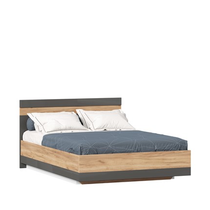 Кровать 1,5-спальная Фиджи 1400 с подъемным механизмом ЛД 659.075, Дуб золотой/Антрацит в Йошкар-Оле - изображение