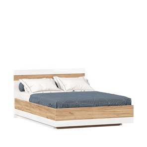 Кровать спальная Фиджи 1400 с подъемным механизмом ЛД 659.081, Дуб золотой/Белый в Йошкар-Оле