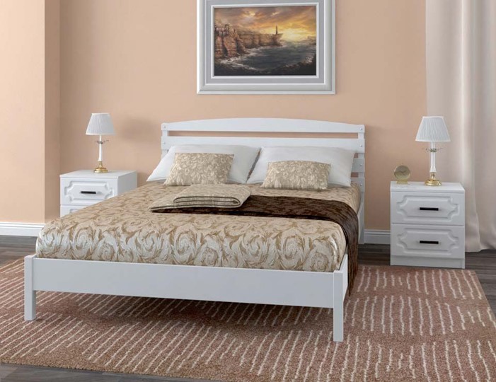 Кровать полутороспальная Камелия-1 (Белый Античный) 140х200 в Йошкар-Оле - изображение 1