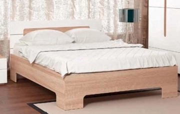 Спальная кровать Некст, 1200х2000 с металлическим ортопедическим осн., на ножках, цвет дуб сонома/белый в Йошкар-Оле
