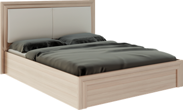 Кровать с механизмом 2-спальная Глэдис М32 (Шимо светлый/Белый текстурный) в Йошкар-Оле
