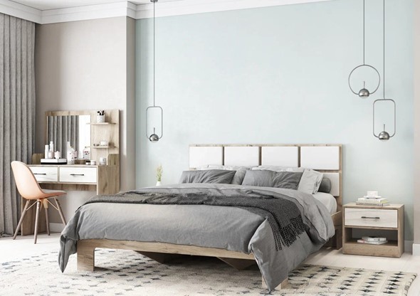 Мебель для спальни Соната №1 Дуб Крафт Серый - Дуб Крафт Белый в Йошкар-Оле - изображение