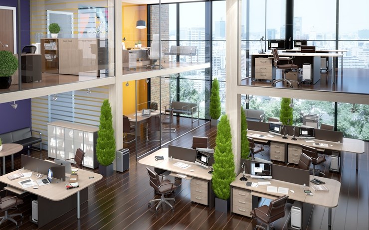 Набор мебели в офис Xten в опенспэйс для четырех сотрудников в Йошкар-Оле - изображение 4