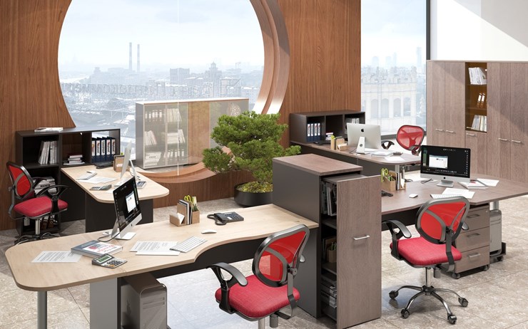 Набор мебели в офис Xten, для двух сотрудников с тумбой в Йошкар-Оле - изображение 5