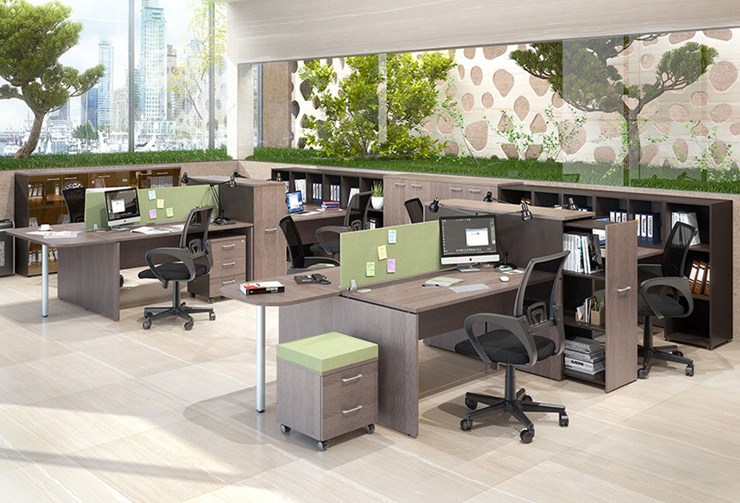 Офисный набор мебели Xten для двух сотрудников с тумбочками в Йошкар-Оле - изображение 1
