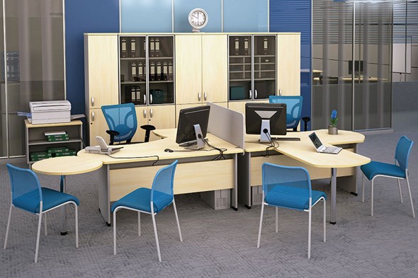Набор мебели в офис Boston для 2 сотрудников по работе с клиентами в Йошкар-Оле - изображение