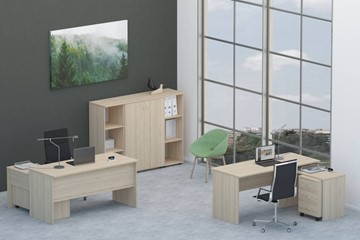 Комплект офисной мебели Twin для 2 сотрудников со шкафом для документов в Йошкар-Оле - предосмотр