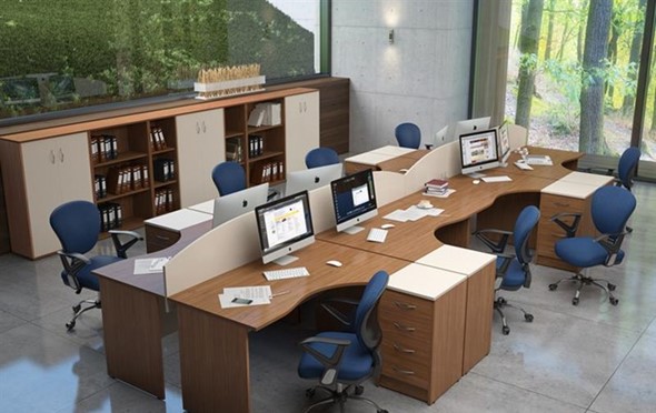 Комплект офисной мебели IMAGO - рабочее место, шкафы для документов в Йошкар-Оле - изображение