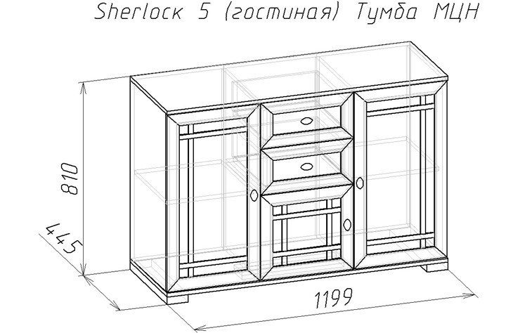Тумба Sherlock 5 МЦН, Дуб сонома в Йошкар-Оле - изображение 3