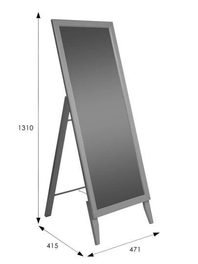 Напольное зеркало в спальню BeautyStyle 29 (131х47,1х41,5см) Серый в Йошкар-Оле - изображение 6
