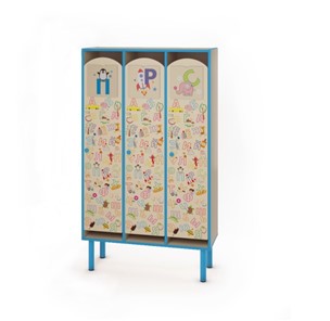 Распашной детский шкаф ШГ-3 - Азбука (Синий) в Йошкар-Оле