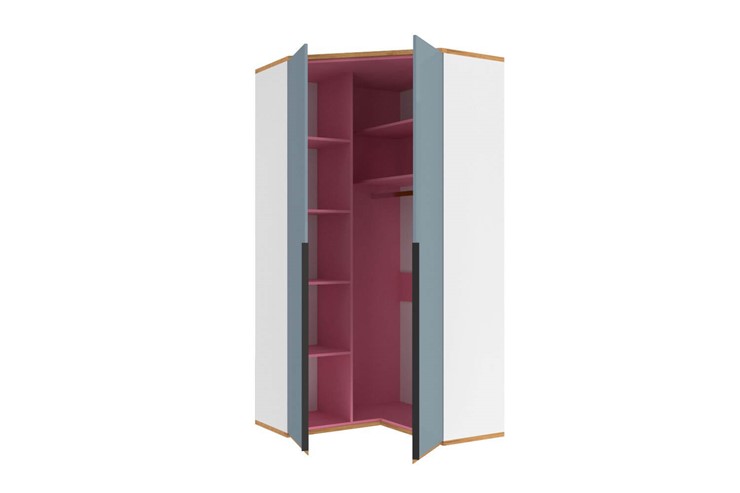 Угловой шкаф Урбан 528.060, белый/розовый в Йошкар-Оле - изображение 2