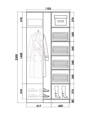 Детский шкаф-купе угловой Хит-У-23-4-77-25, Медвежата, Белый в Йошкар-Оле - изображение 2