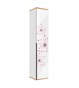 Шкаф одностворчатый Урбан 528.040, белый/розовый в Йошкар-Оле