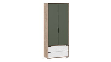 Шкаф для одежды Лео ТД-410.07.22 (Гикори джексон/Белый матовый/Дымчатый зеленый) в Йошкар-Оле