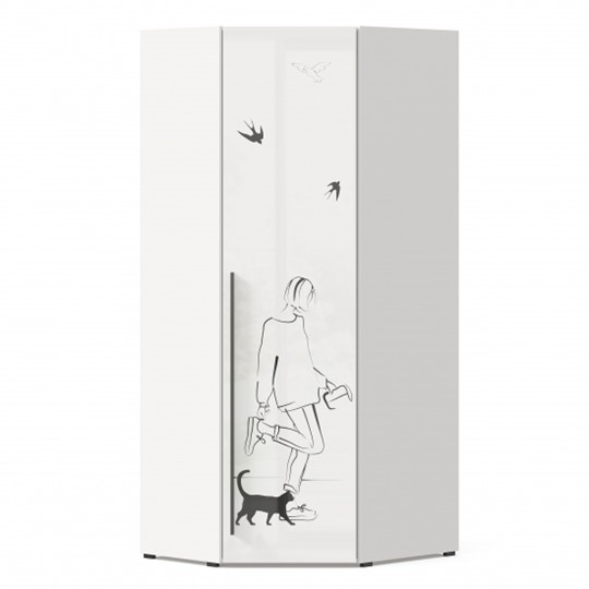 Шкаф угловой Джоли 45 ЛД 535.030, Серый шелк в Йошкар-Оле - изображение 2