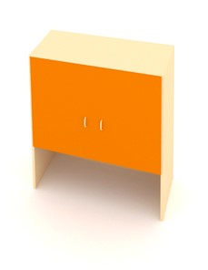 Детский распашной шкаф ДШ-1М МДФ Беж + Оранжевый в Йошкар-Оле