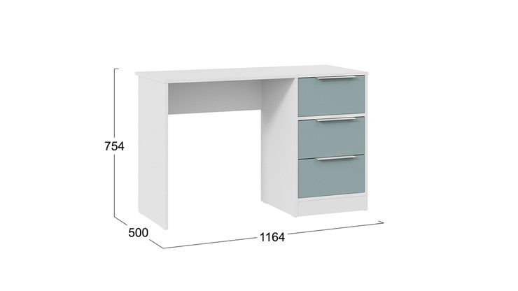 Письменный стол Марли Тип 1 (Белый/Серо-голубой) в Йошкар-Оле - изображение 4