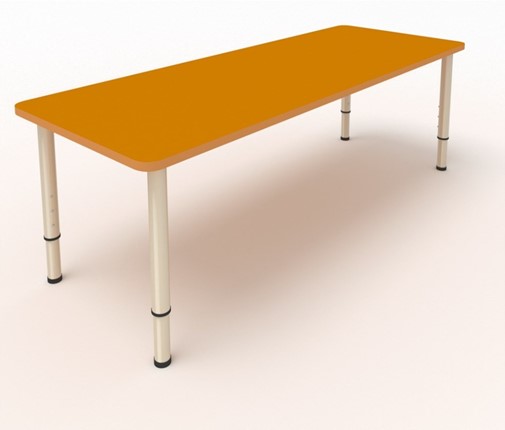 Стол детский 2-местный  (по одну сторону столешн.) СДО-3 (0-3) оранжевый (МДФ) в Йошкар-Оле - изображение