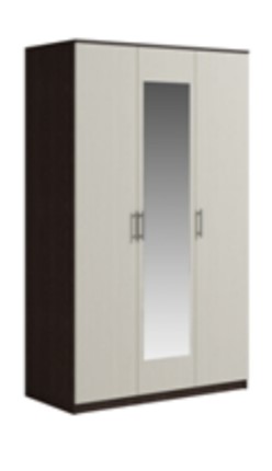 Шкаф 3 двери Светлана, с зеркалом, венге/дуб молочный в Йошкар-Оле - изображение