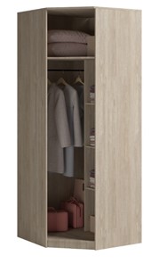 Распашной шкаф угловой Светлана, с зеркалом, белый/дуб сонома в Йошкар-Оле - предосмотр 1