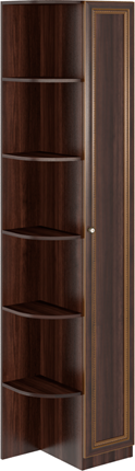 Угловой шкаф-стеллаж Беатрис М14 правый (Орех Гепланкт) в Йошкар-Оле - изображение