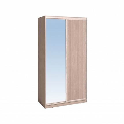 Шкаф 2-х створчатый 1200 Домашний Зеркало/ЛДСП, Ясень шимо светлый в Йошкар-Оле - изображение