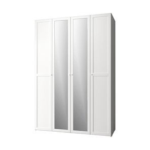 Шкаф распашной Харрис 60, белый + 2 фасад зеркало, +2 фасад стандарт в Йошкар-Оле