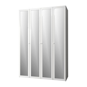 Шкаф для одежды Харрис 60, белый + 4 фасад зеркало в Йошкар-Оле
