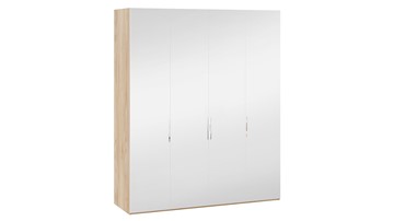 Шкаф для одежды Эмбер СМ-348.07.012 (Яблоня Беллуно/Белый глянец) в Йошкар-Оле