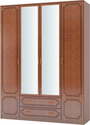 Шкаф четырехстворчатый Лак ШР-4 (Орех) в Йошкар-Оле - изображение