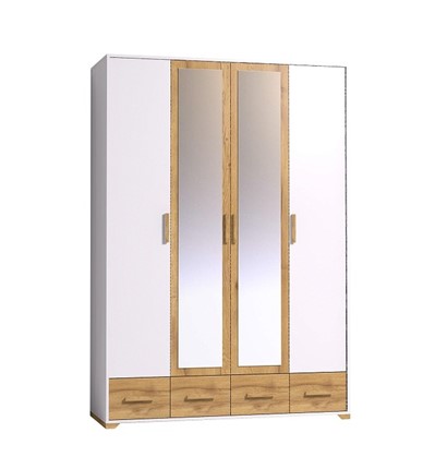 Шкаф для одежды Айрис 555, Белый-Дуб золотистый в Йошкар-Оле - изображение