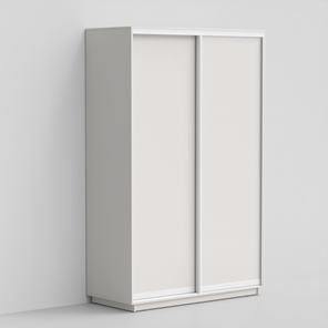 Шкаф 2-х дверный ЭКО-Сим Д 220х140х60, Белый матовый/белый глянец в Йошкар-Оле