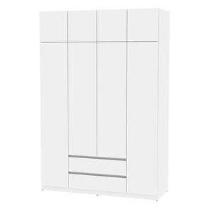 Шкаф 4-дверный Malta light H302 + Антресоль HA4 (Белый) в Йошкар-Оле