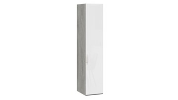 Шкаф для белья Эмбер СМ-348.07.001 (Дуб Гамильтон/Белый глянец) в Йошкар-Оле