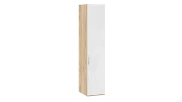 Шкаф для белья Эмбер СМ-348.07.001 (Яблоня Беллуно/Белый глянец) в Йошкар-Оле
