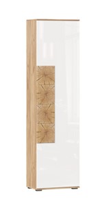 Шкаф одностворчатый Фиджи с декоративными накладками 659.300, Дуб Золотой/Белый в Йошкар-Оле