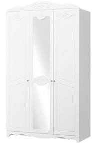 Шкаф трехдверный в спальню Лотос ШР-3 (Белый) 1 зеркало в Йошкар-Оле
