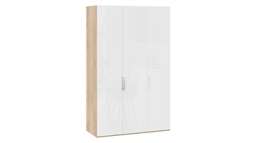 Шкаф для одежды Эмбер СМ-348.07.008 (Яблоня Беллуно/Белый глянец) в Йошкар-Оле