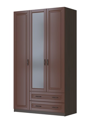 Шкаф трехстворчатый Кантри лак орех ШР-3, с 1 зеркалом в Йошкар-Оле - изображение
