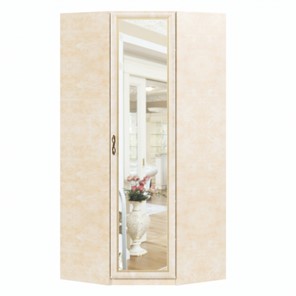 Угловой распашной шкаф Александрия с зеркалом ЛД 625.062, Рустика/Кожа Ленто в Йошкар-Оле