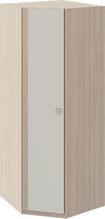 Распашной угловой шкаф Глэдис М21 (Шимо светлый/Белый текстурный) в Йошкар-Оле - изображение