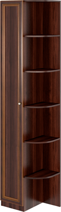 Угловой шкаф-стеллаж Беатрис М13 левый (Орех Гепланкт) в Йошкар-Оле - изображение