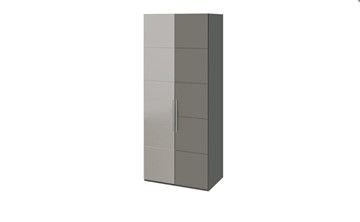 Шкаф Наоми с 1 зеркальной левой дверью, цвет Фон серый, Джут СМ-208.07.04 L в Йошкар-Оле